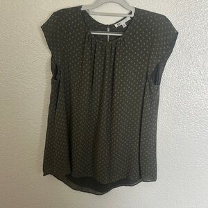 DR2 Dark Green Patterned Blouse